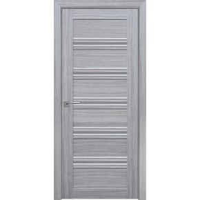 Дверне полотно Смарт "Віченца С2" 800 перлина срібна + скло GRF (129324)