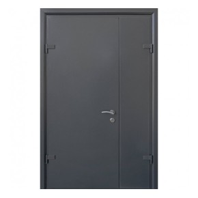 Дверь металлическая Techno-door RAL 9975 графит 1200 Правые (кале хром)