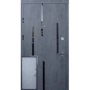 Двері Стандарт 120 Темпо 950 Ліві темний-сірий бетон/ бетон сірий (хром)