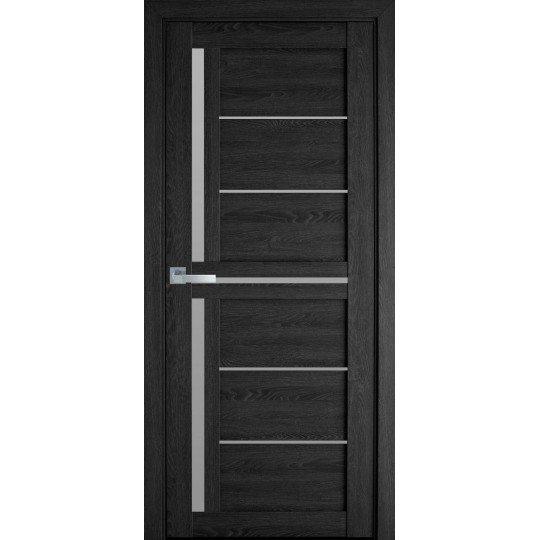 Дверное полотно ПВХ Ультра "Диана" 600 дуб серый + стекло (79982)