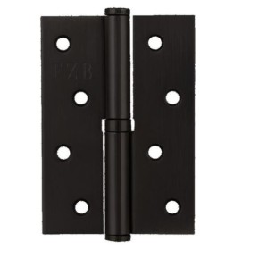 Завіса для дверей стальна з'ємна ліва (100х75х2.5мм) H-100 L у кольорі Black чорний