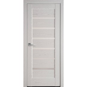 Дверное полотно ПВХ Делюкс "Линнея" 700 патина серая + стекло (134219)