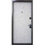 Двери металлические Стандарт Lux Mirage 850 левые бетон темный / бетон серый + Flash (черная)