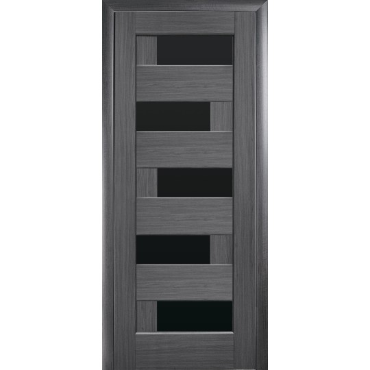 Дверне полотно Новий стиль Піана 90 см Grey + скло BLK (33654)