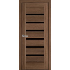 Дверное полотно Новый стиль Линнея 60 см Золотая ольха + стекло BLK (35058)