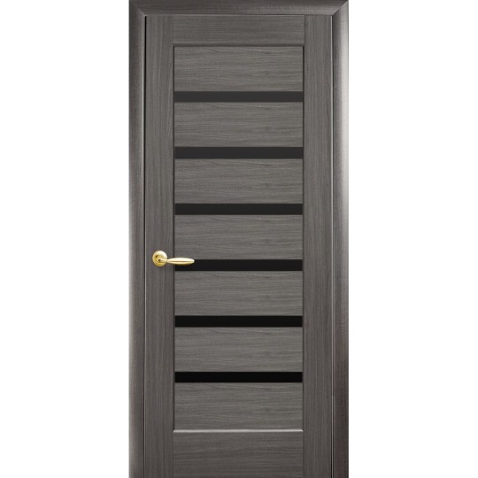 Дверное полотно Новый стиль Линнея 90 см Grey + стекло BLK (42118)
