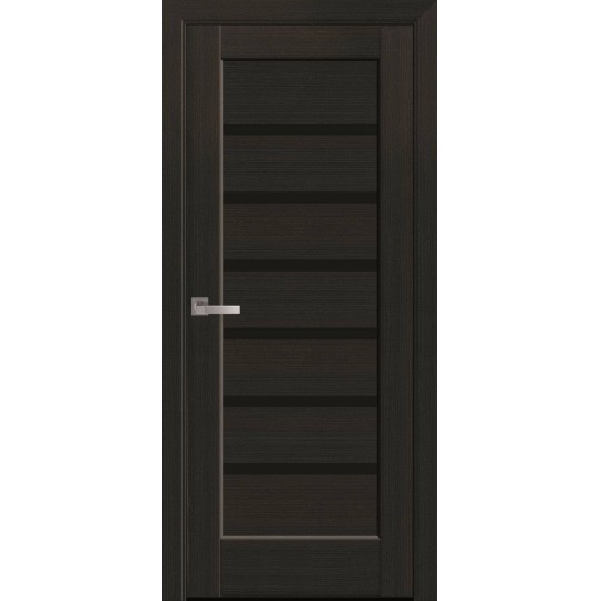 Дверное полотно Новый стиль Линнея 70 см Венге new + стекло BLK (2150) (48882)