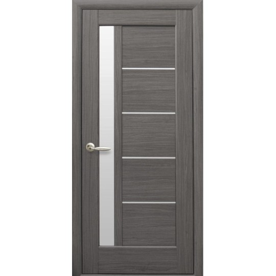 Дверное полотно Новый стиль Грета 90 см Grey + стекло (2100) (59391)