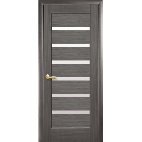 Дверное полотно Новый стиль Линнея 60 см Grey + стекло (2100) (59878)