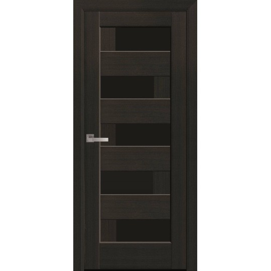 Дверне полотно Новий стиль Піана 80 см Венге new + скло BLK (2150) (60908)
