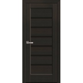 Дверное полотно Новый стиль Линнея 90 см Венге new + стекло BLK (2100) (62780)