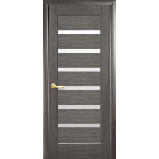 Дверное полотно Новый стиль Линнея 40 см Grey + стекло (2100) (66201)