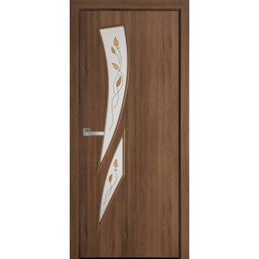 Дверное полотно Новый стиль Камея 90 см Золотая ольха + Р1 (2100) (99216)