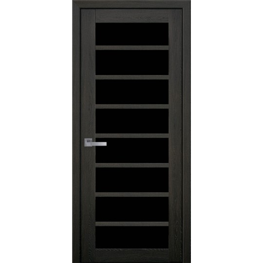 Дверное полотно Новый стиль Виола 60 см Дуб мускат + стекло BLK (123502)