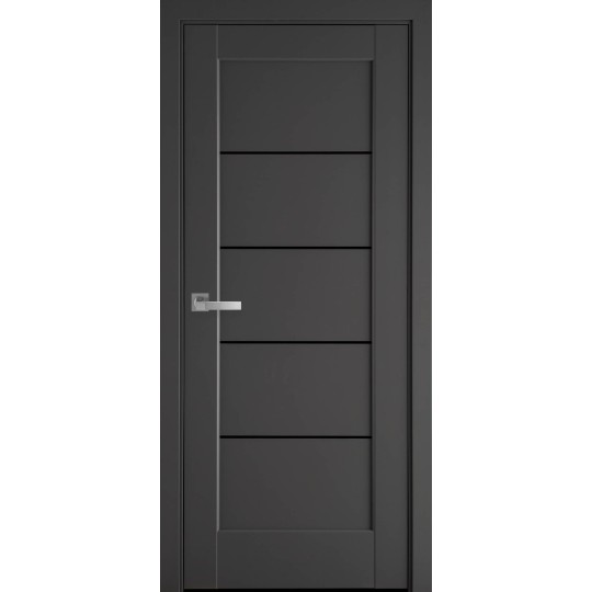 Дверное полотно Новый стиль Мира 60 см Антрацит + стекло BLK (125445)