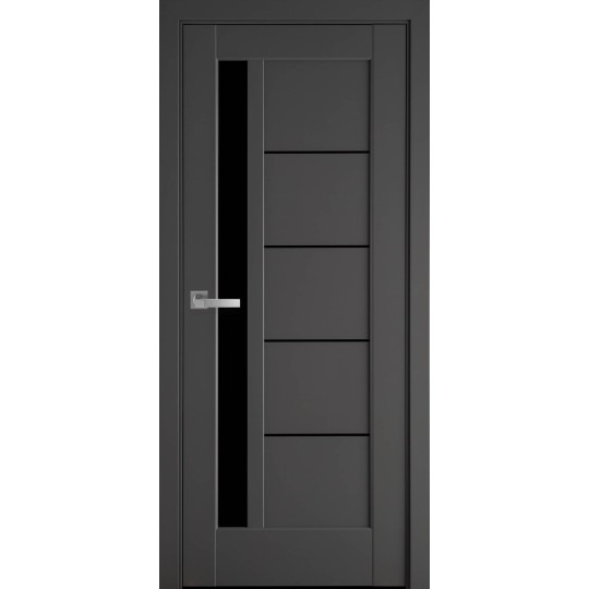 Дверное полотно Новый стиль Грета 90 см Антрацит + стекло BLK (125470)