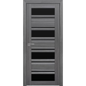 Дверное полотно Новый стиль Венеция С2 60 см Жемчужина графит + стекло BLK (128545)