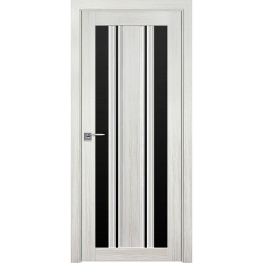 Дверное полотно Новый стиль Верона С2 80 см Жемчужина белая + стекло BLK (129518)