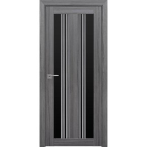 Дверное полотно Новый стиль Верона С2 70 см Жемчужина графит + стекло BLK (129529)