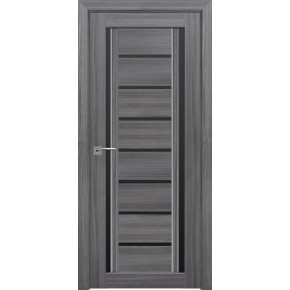 Дверное полотно Флоренция С2 60 см Жемчужина графит + стекло BLK (129682)