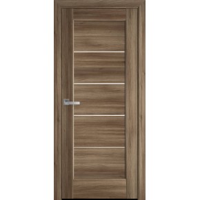 Дверное полотно Новый стиль Мира 70 см Золотой дуб + стекло (2150) (135278)