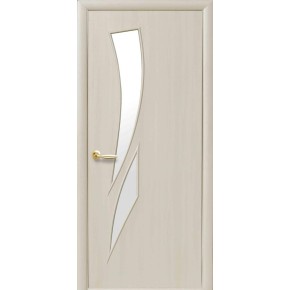 Дверное полотно Новый стиль Камея 80 см Ясень new + стекло (152009)