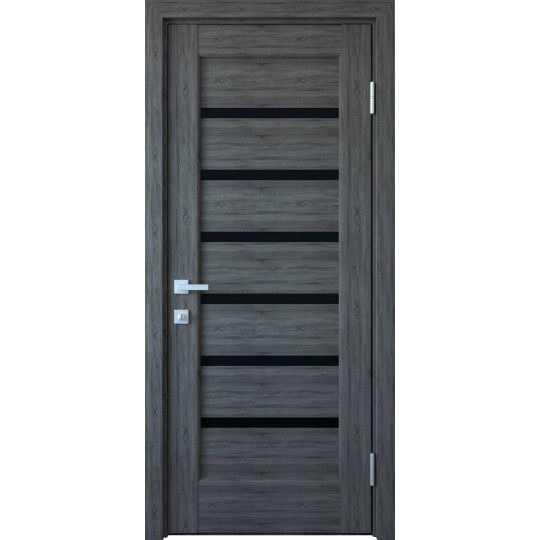 Дверное полотно Новый стиль Линнея 40 см Grey new + стекло BLK (156132)