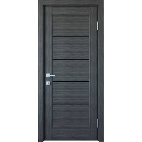 Дверне полотно Новий стиль Міра 40 см Grey new + скло BLK (156142)
