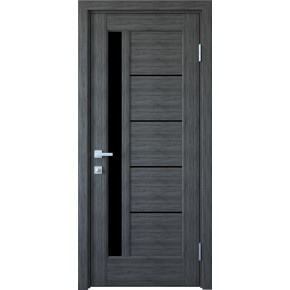 Дверне полотно ліве Новий стиль Грета 80 см Grey new + скло BLK (158663)