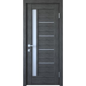  Дверное полотно левое Новый стиль Грета 90 см Grey new + стекло (158664)
