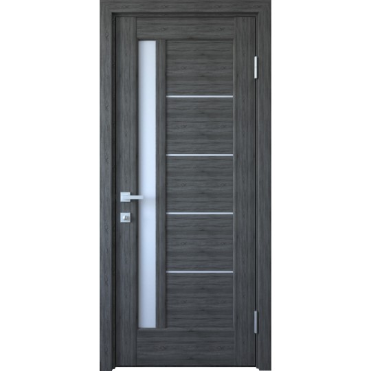 Дверное полотно левое Новый стиль Грета 90 см Grey new + стекло (158664)