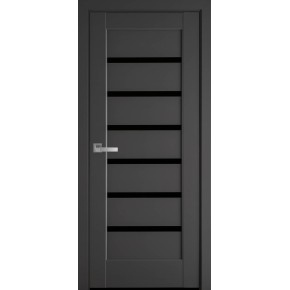 Дверное полотно Новый стиль Линнея 40 см Антрацит + стекло BLK (173280)