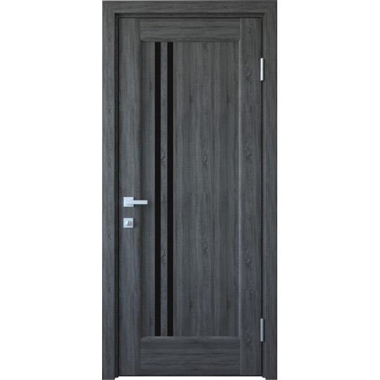 Дверне полотно ліве Новий стиль Делла 70 см Grey new + скло BLK (173416)