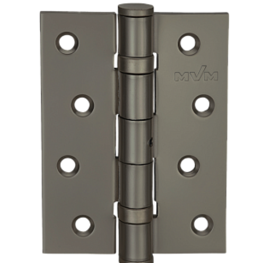 Завіса для дверей стальна універсальна (100х75х2,5мм) H-100 у кольорі MBN/MA матова темна сталь/матовий антрацит