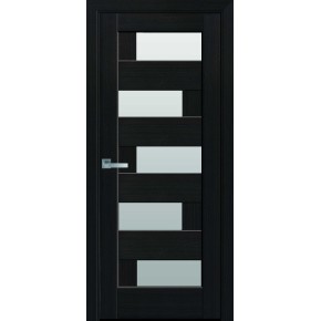 Дверное полотно ПВХ "Пиана" 60 венге new + стекло (29666)