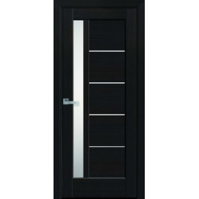 Дверное полотно ПВХ "Грета" 60 венге new + стекло (37225)