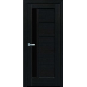 Дверное полотно ПВХ "Грета" 60 венге new + стекло BLK (38557)