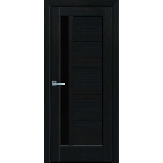 Дверное полотно ПВХ "Грета" 90 венге new + стекло BLK (38569)