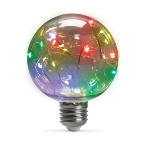 Лампа светодиодная LB-381 G80 230V 1W E27 RGB (7500)