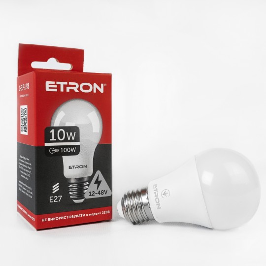 Лампа світлодіодна ETRON Light Power 1-ELP-1248 A60 10W 12-48V 4200K E27 USD
