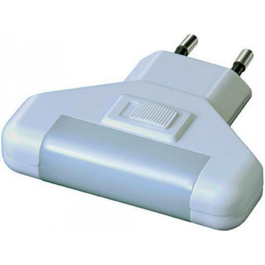 LED ночник, с кнопкой, цвет белый (58313)