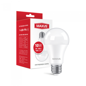 Лампа светодиодная MAXUS 1-LED-776 A60 10W 4100K 220V E27 (1-LED-776)
