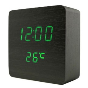 Часы сетевые VST-872-4, зеленый, температура, USB