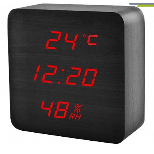 Часы сетевые VST-872S-1, температура, влажность, USB