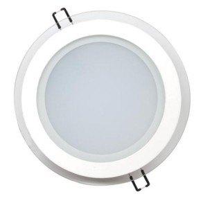 Світильник круглий+скло SMD LED 15W 6400K 1150Lm 120° 165-260V IP20 Clara-15 білий