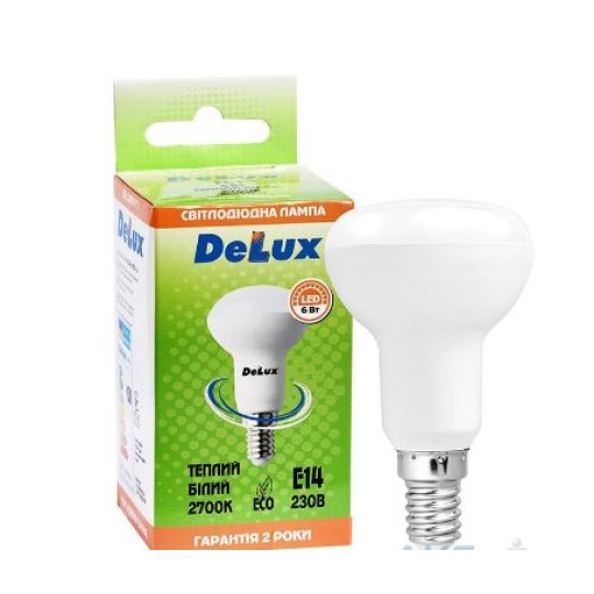 Лед лампа DELUX FC1 6Вт R50 2700K 220В E14 (90001321)