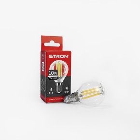 Лампа светодиодная ETRON Filament Power 1-EFP-158 G45 E14 10W 4200K clear glass