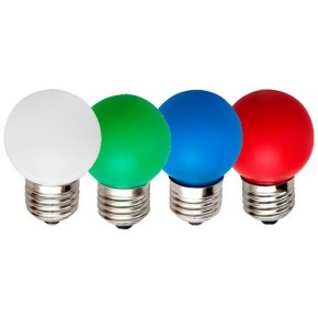 Лампа куля SMD Led 1W E27 червона 34Lm 220-240V Rainbow