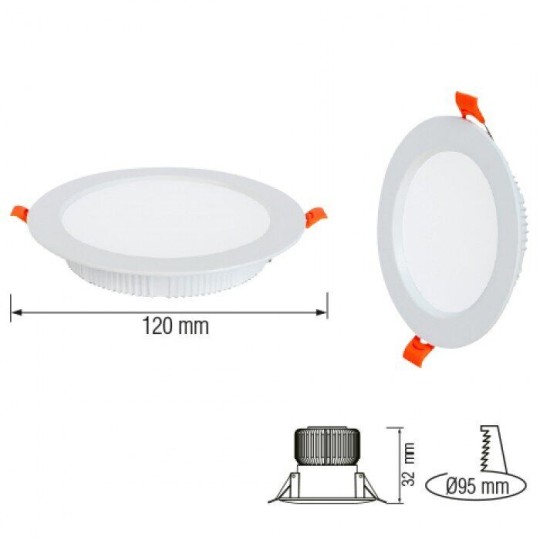 Светильник круглый COB LED 12W 4200К 900Lm Alexa-12 (016-048-00120)