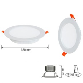 Світильник круглий COB LED 24W 4200К 1800Lm Alexa-24 (016-048-00240)